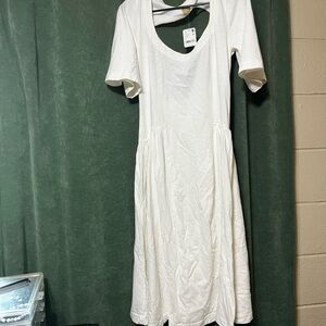 Free People Classic White Midi Dress